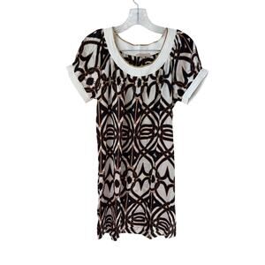 Sandro Silk Geometric Print Mini Dress - Size Small